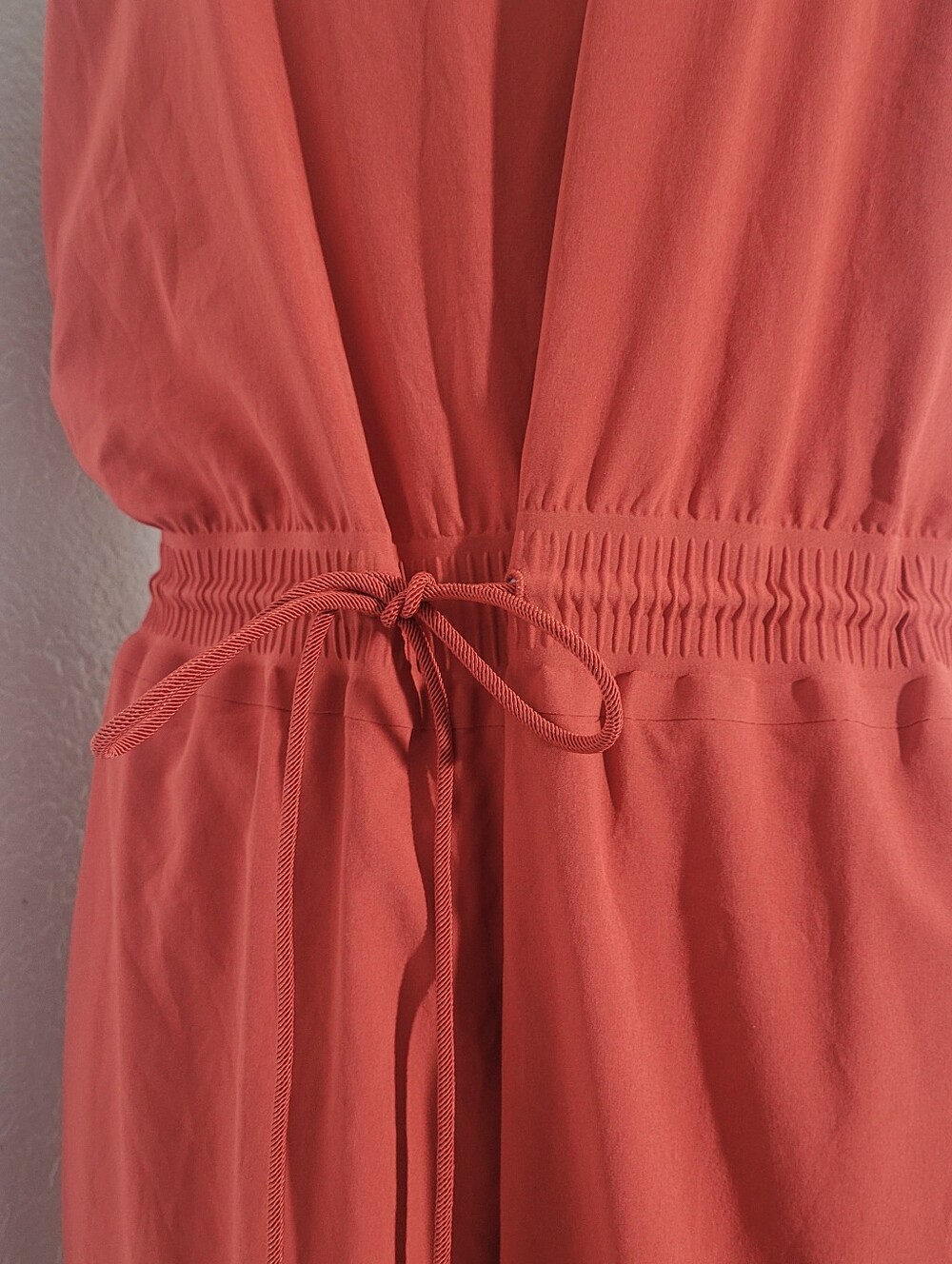 Athleta Savannah Jumpsuit V-Neck Wide Leg Featherweight Stretch Currant Size 12 - Picture 4 of 13